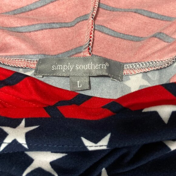 Simply Southern Women's American Flag Theme Hoodie Pullover Long Sleeve - Picture 4 of 7